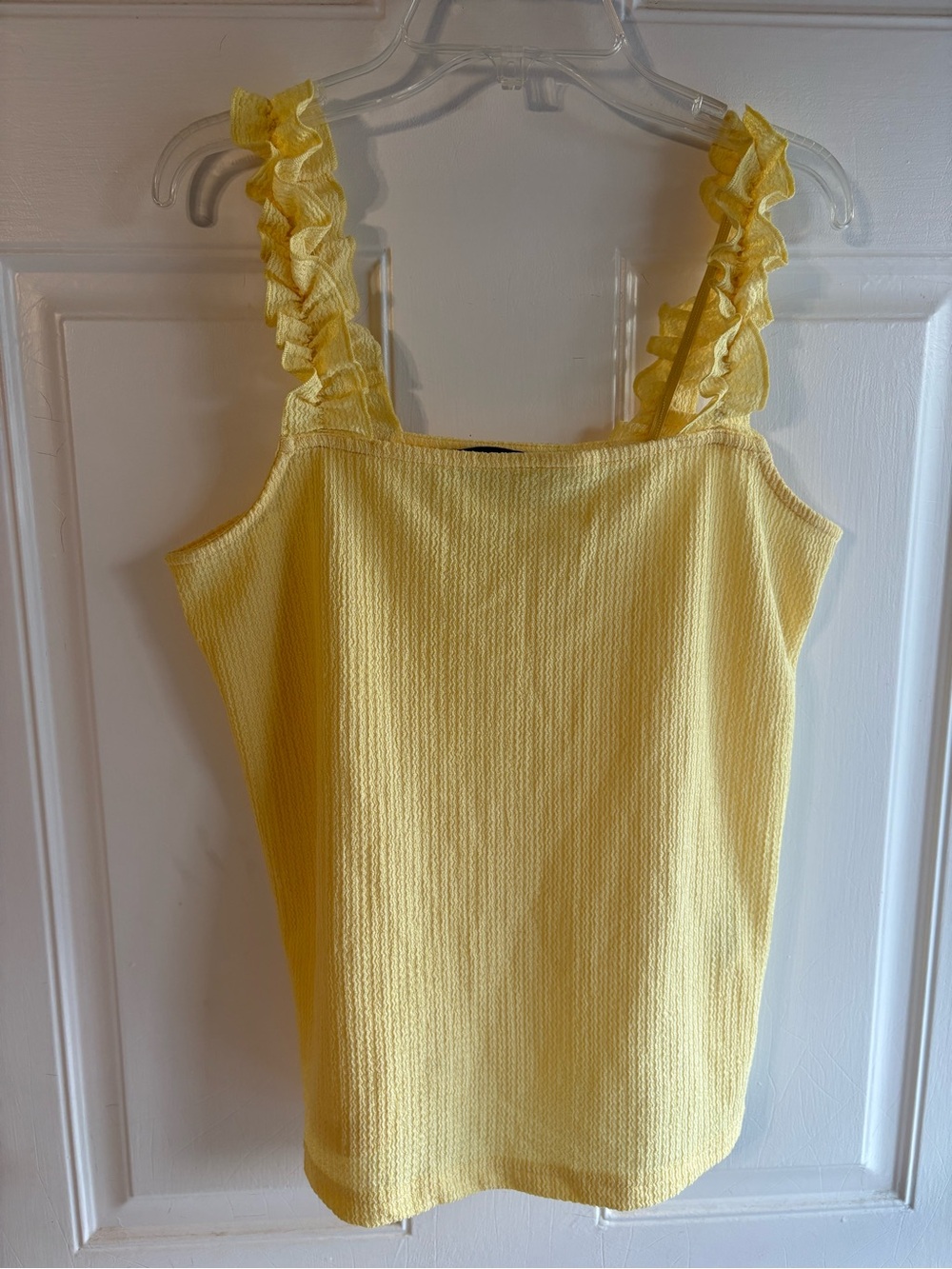Vero Moda Yellow Ruffle Strap Tank Top